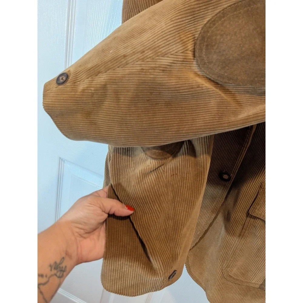 Vintage Corduroy Heritage Blazer Suede Elbow Brown Sport Coat 40 L Ivy Preppy